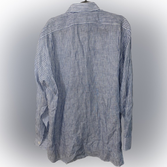 *Culwell & Son Dallas Large 100%Linen Button Down Single Stitch- F - Picture 3 of 6